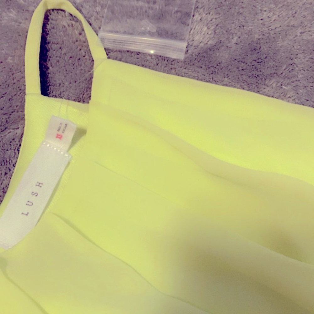 ****LUSH lime halter knee length dress XS NWT*****